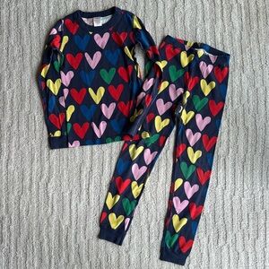 Hanna Andersson valentine’s heart pajamas size 8